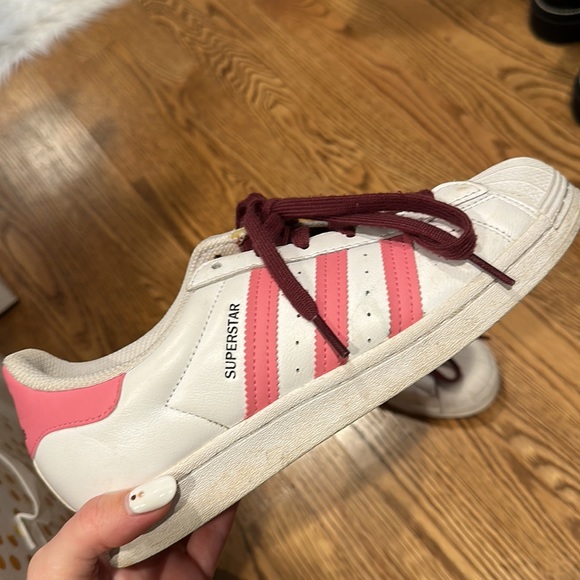 ADIDAS Superstar Pink/Maroon/Yellow Sneakers - Picture 2 of 5